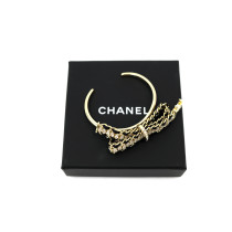 Chanel Bracciale Pelle, Metallo e Swarovski