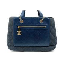 Chanel Shopping Denim e Pelle Blu