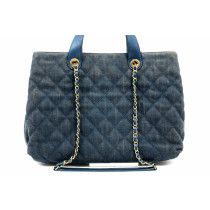 Chanel Shopping Denim e Pelle Blu