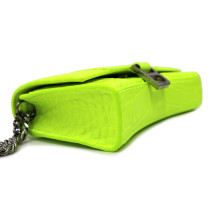 Balenciaga Hour Chain Wallet Cocco Giallo Fluo