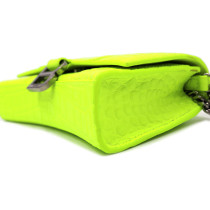 Balenciaga Hour Chain Wallet Cocco Giallo Fluo