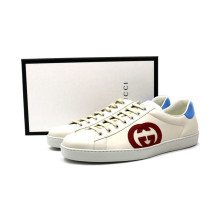 Gucci Sneakers Lace Up Pelle Panna
