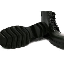 Bottega Veneta Stivaletti Stride Lade Up Gomma Verde Scuro