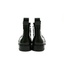 Bottega Veneta Stivaletti Stride Lade Up Gomma Verde Scuro