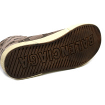 Balenciaga Sneaker Paris High Top Trainers Br Tela Grigio Marrone