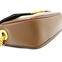 Fendi Baguette Chain Midi Rafia Beige e Marrone