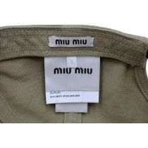 Miu Miu Cappello Tela Beige