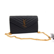 Saint Laurent Cassandre Pochette Pelle Nera