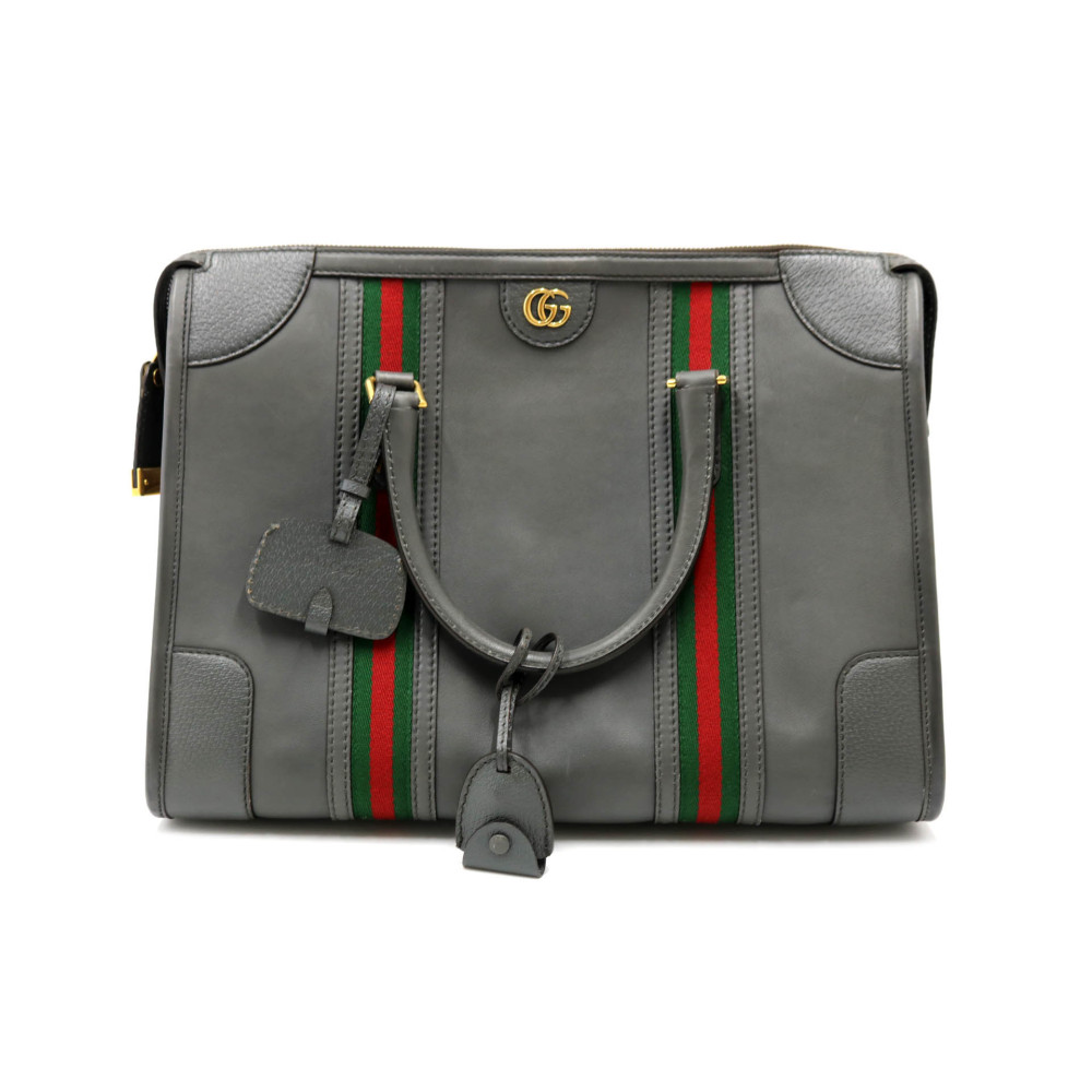Gucci Ophidia Top Handle Pelle Grigia