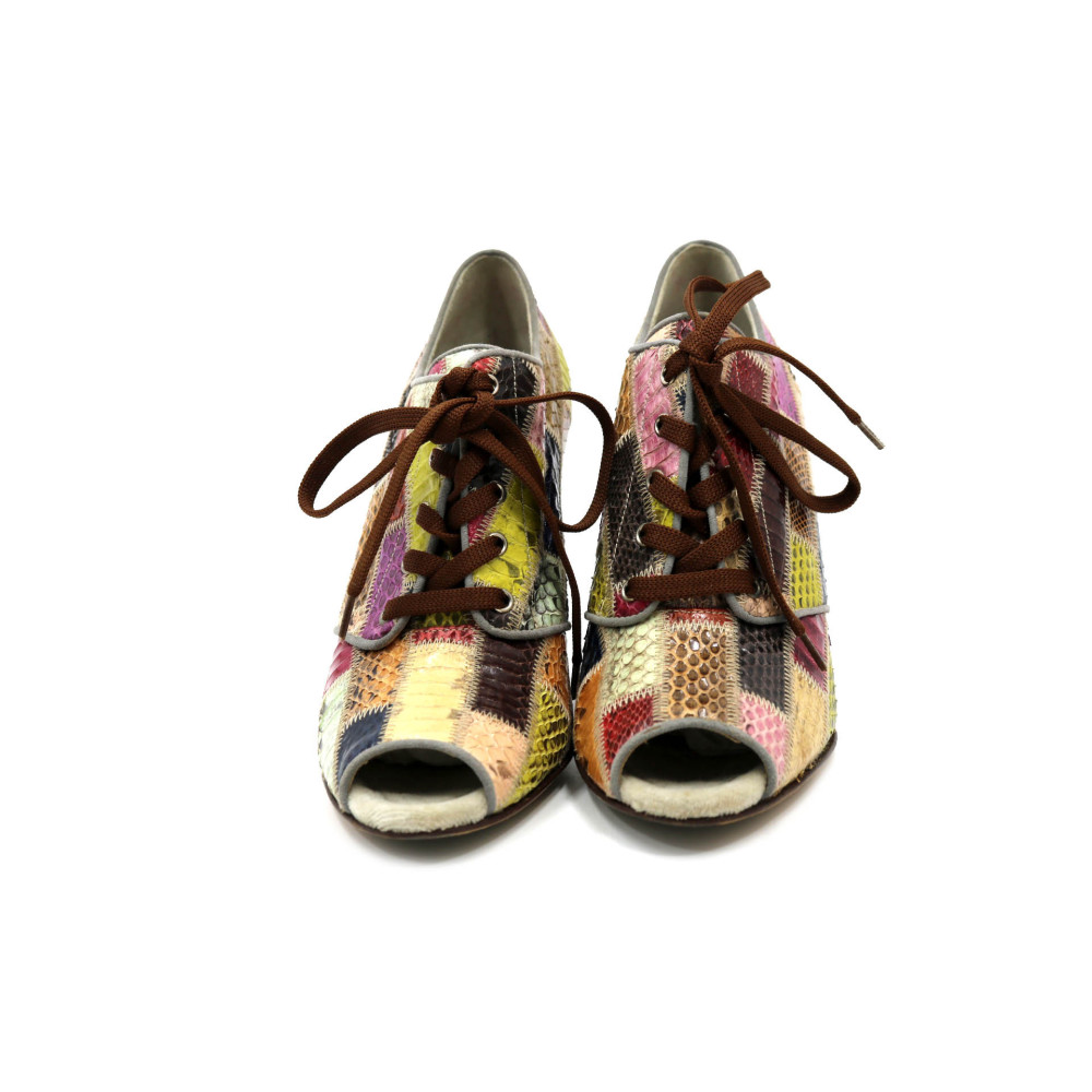 Dolce & Gabbana Tronchetti Spuntati Pelle Multicolor