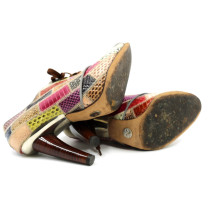 Dolce & Gabbana Tronchetti Spuntati Pelle Multicolor