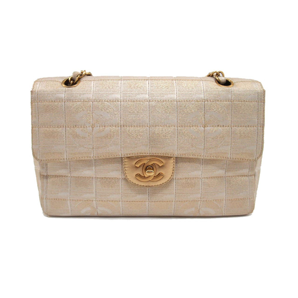 Chanel Media Tessuto Oro