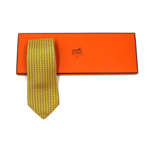 Hermes Cravatta Seta Gialla