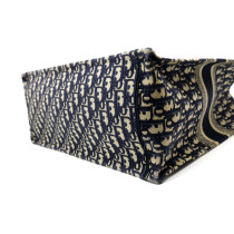 Dior Book Tote Tela Oblique Blu