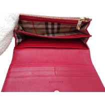 Burberry Portafoglio Pelle Rossa