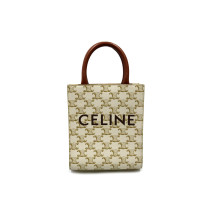 Celine Cabas Mini Pelle Bianca