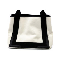 Balenciaga Cabas Navy Tela Beige Chiaro