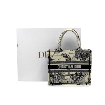 Dior Book Tote Hercules Tela Nera e Bianca