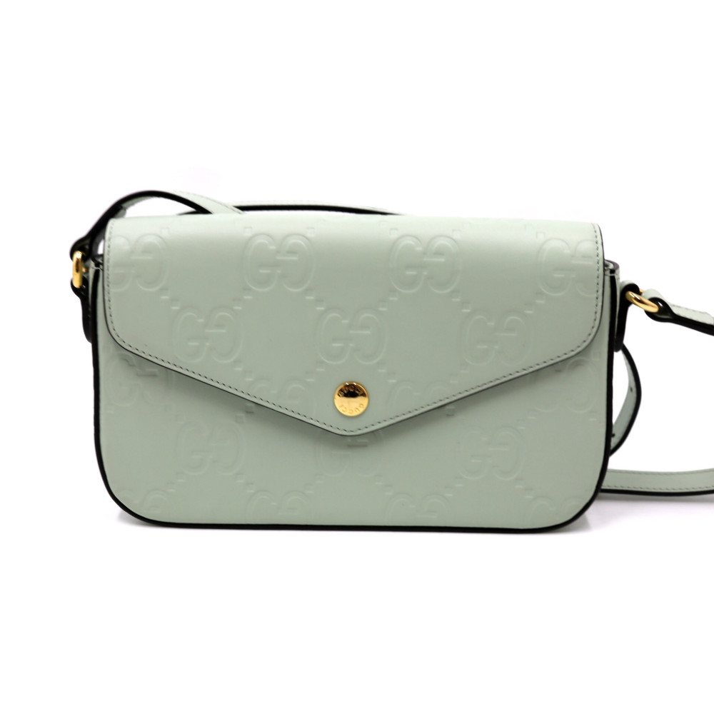 Gucci Pochette Pelle Verde Acqua