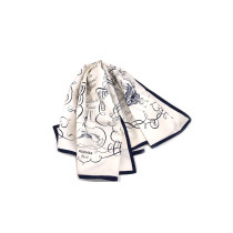 Hermes Foulard Seta Bianca e Blu