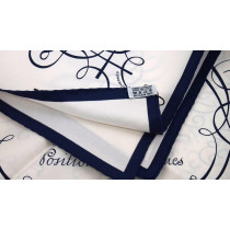Hermes Foulard Seta Bianca e Blu