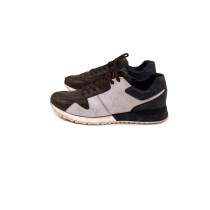 Louis Vuitton Sneakers Tela Bianca, Marrone e Nera