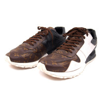 Louis Vuitton Sneakers Tela Bianca, Marrone e Nera