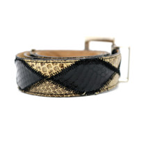 Dolce & Gabbana Cintura Pelle Nera e Marrone