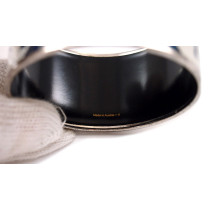 Hermes Bracciale Rooster Zodiac Metallo Placcato e Smalto Bianco e Azzurro