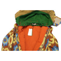 Gucci Parka Micro GG Jacquard Cotone Giallo e Arancio