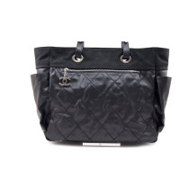 Chanel Biarritz Pelle e Tela Nera