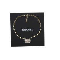 Chanel Collana Metallo Argento e Smalto Nero