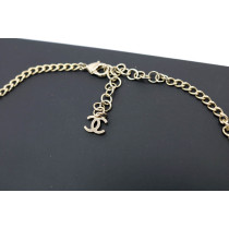 Chanel Collana Metallo Argento e Smalto Nero