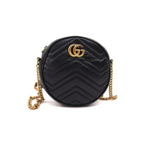Gucci Marmont Round Bag Pelle Nera