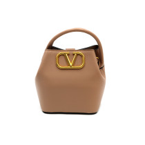 Valentino V Logo Bucket Mini Pelle Cipria