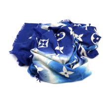 Louis Vuitton Stola Seta e Lana Blu e Bianca