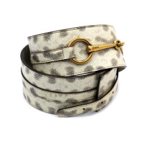 Gucci Cintura Serpente Bianco e Marrone