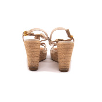 Louis Vuitton Sandali Zeppa Tessuto Beige