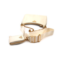 Prada Re Edition Pochette Pelle Saffiano Panna