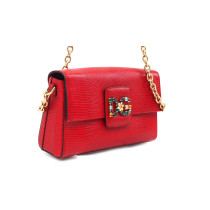 Dolce & Gabbana Tracolla Pelle Stampa Iguana Rossa