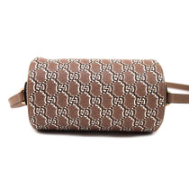 Gucci Mini Shoulder Bag GG Shadow Tela e Pelle Beige e Ebano