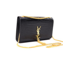 Saint Laurent Kate Medium Tassel Pelle Stampa Cocco Nera