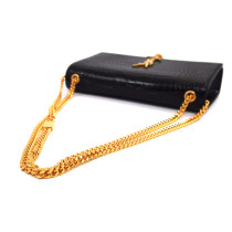 Saint Laurent Kate Medium Tassel Pelle Stampa Cocco Nera