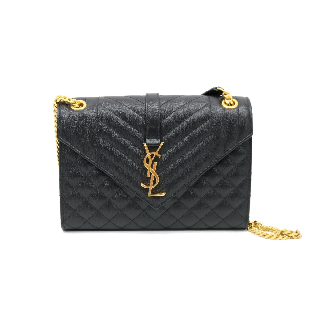 Saint Laurent  Envelope Pelle Nera