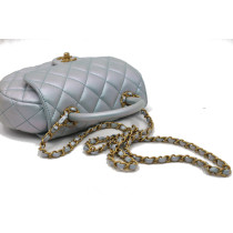 Chanel Handle Pelle Azzurro Cangiante