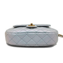 Chanel Handle Pelle Azzurro Cangiante