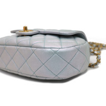 Chanel Handle Pelle Azzurro Cangiante