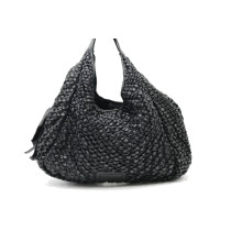 Valentino Hobo Pelle Intrecciata Nera