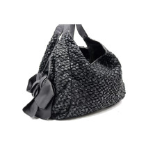 Valentino Hobo Pelle Intrecciata Nera