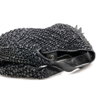 Valentino Hobo Pelle Intrecciata Nera